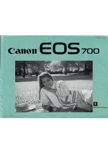 Canon EOS 700 manual. Camera Instructions.